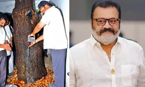 ഈ മാവിനെ ഞാൻ പാട്ടുമാവെന്ന് വിളിക്കും; യേശുദാസിന്റെ തറവാട്ടിൽ സുരേഷ് ​ഗോപി