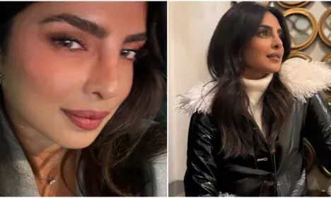 വെളുത്ത പുൾഓവർ പാന്റ്സും കറുത്ത ഓവർകോട്ടും, ഫാഷൻ ലോകത്ത് കത്തിപ്പടർന്ന് പ്രിയങ്ക ചോപ്രയുടെ പുതിയ ലുക്ക്. വെളുത്ത പുൾഓവർ പാന്റ്സും കറുത്ത ഓവർകോട്ടും, ഫാഷൻ ലോകത്ത് കത്തിപ്പടർന്ന് പ്രിയങ്ക ചോപ്രയുടെ പുതിയ ലുക്ക്.