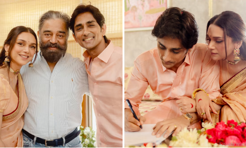 ഓക്കേ കണ്മണി പോലെ ഒരു കല്യാണം!   സിദ്ധാർഥ് - അദിതി കല്യാണ ചിത്രങ്ങൾ വൈറലാകുന്നു.