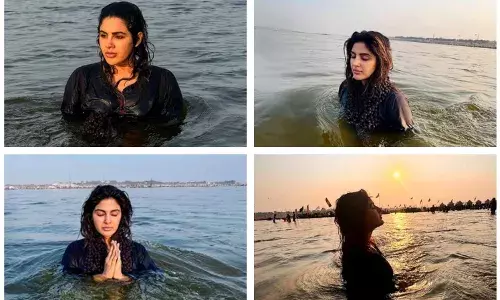 മഹാകുംഭമേളയിലെ ത്രിവേണി സംഗമത്തിൽ സ്നാനം നടത്തി നടി സംയുക്ത മഹാകുംഭമേളയിലെ ത്രിവേണി സംഗമത്തിൽ സ്നാനം നടത്തി നടി സംയുക്ത