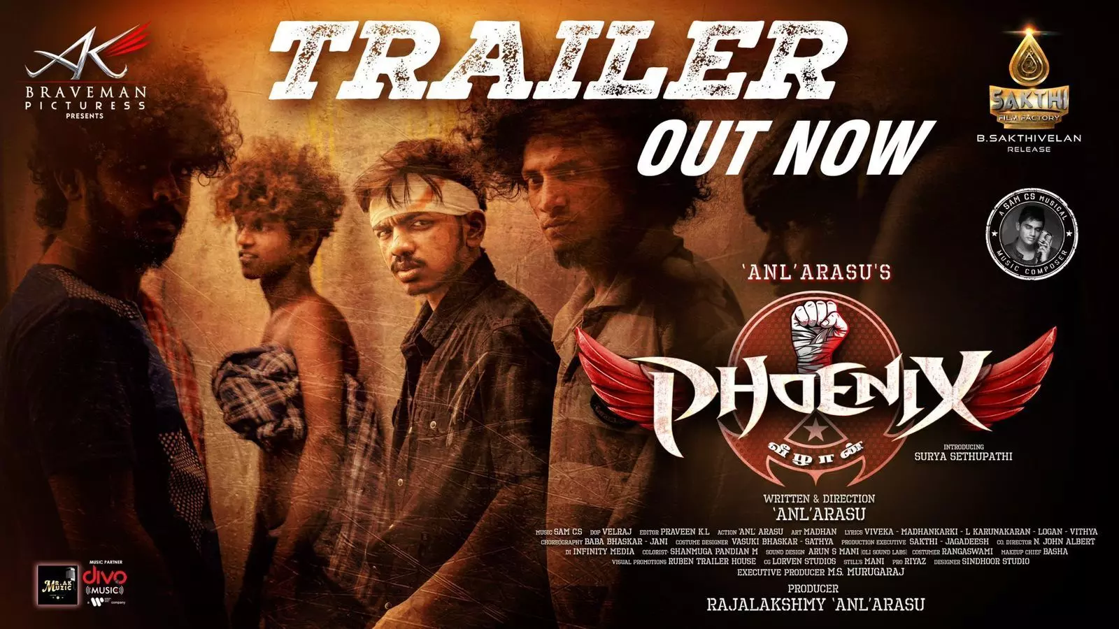 ആക്ഷന് രംഗങ്ങളാല് സമ്പന്നമായ സൂര്യ സേതുപതിയെ നായകനാക്കി അനല് അരശ് ഒരുക്കുന്ന ചിത്രം ഫീനിക്സ് ന്റെ ട്രയ്ലര് റിലീസായി ആക്ഷന് രംഗങ്ങളാല് സമ്പന്നമായ സൂര്യ സേതുപതിയെ നായകനാക്കി അനല് അരശ് ഒരുക്കുന്ന ചിത്രം ഫീനിക്സ് ന്റെ ട്രയ്ലര് റിലീസായി