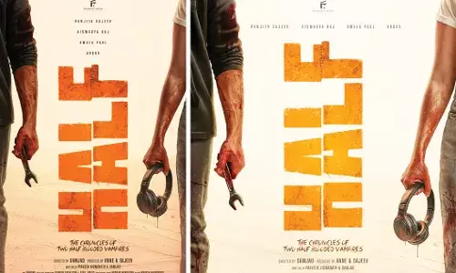 രക്തക്കറയില്‍ രണ്ട് കൈകള്‍, ഒന്നില്‍ ടൂള്‍സ്, മറ്റേതില്‍ രക്തം ഒലിച്ചിറങ്ങുന്ന ഹെഡ്‌ഫോണ്‍