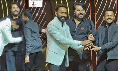 ഫിലിം ഫെയർ അവാർഡ് പുരസ്കാരം വേദിയിൽ അസുലഭ നിമിഷങ്ങൾ സമ്മാനിച്ച് മമ്മൂട്ടി