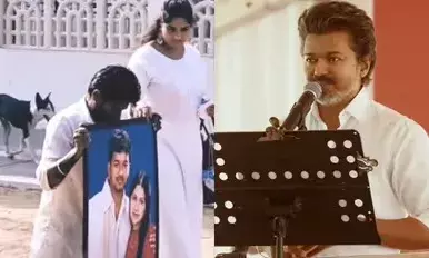 വിജയ് അണ്ണന്റെ കുടുംബം തകരാതെ മുന്നോട്ട് പോകാൻ വേളാങ്കണ്ണിയിൽ മുട്ടിലിഴഞ്ഞ്  പ്രാർത്ഥിച്ച് ആരാധകൻ