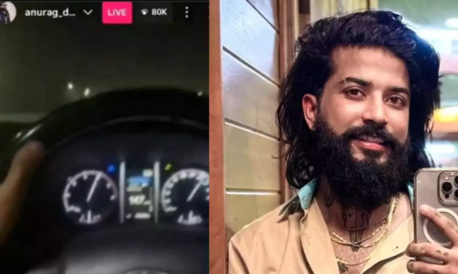 മരിക്കാൻ പോവുകയാണെന്ന് ഇൻസ്റ്റാഗ്രാം ലൈവിലൂടെ വെളിപ്പെടുത്തിയ ശേഷം വാഹനം ഡിവൈഡറിലേക്ക് ഇടിച്ചുകയറ്റി ജീവനൊടുക്കാൻ ശ്രമിച്ച് മോട്ടോവ്ലോഗറും ബിഗ് ബോസ് 17 മത്സരാർഥിയുമായ അനുരാഗ് ദോഭാൽ മരിക്കാൻ പോവുകയാണെന്ന് ഇൻസ്റ്റാഗ്രാം ലൈവിലൂടെ വെളിപ്പെടുത്തിയ ശേഷം വാഹനം ഡിവൈഡറിലേക്ക് ഇടിച്ചുകയറ്റി ജീവനൊടുക്കാൻ ശ്രമിച്ച് മോട്ടോവ്ലോഗറും ബിഗ് ബോസ് 17 മത്സരാർഥിയുമായ അനുരാഗ് ദോഭാൽ