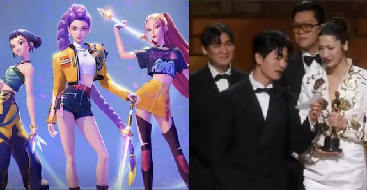 ഇത് അപമാനകരം; കെപോപ് ഡീമൻ ഹണ്ടേഴ്സിന്റെ മറുപടി പ്രസംഗം തടസ്സപ്പെട്ടതിനെതിരെ ആരാധകർ ഇത് അപമാനകരം; കെപോപ് ഡീമൻ ഹണ്ടേഴ്സിന്റെ മറുപടി പ്രസംഗം തടസ്സപ്പെട്ടതിനെതിരെ ആരാധകർ